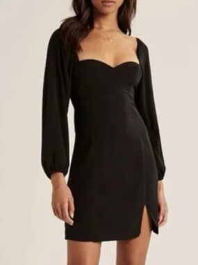 Abercrombie & Fitch Black Long Sleeve Dress NWT